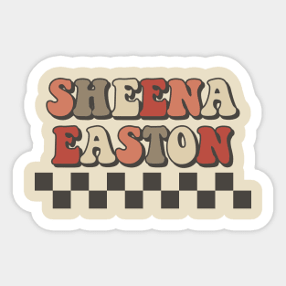 Sheena Easton Checkered Retro Groovy Style Sticker